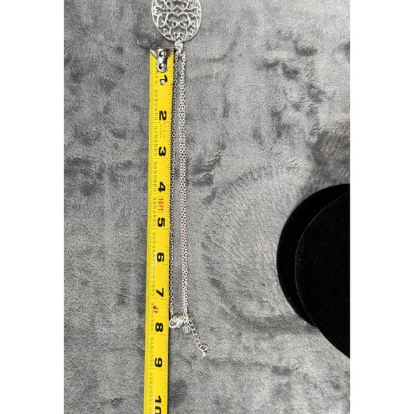 Kim Rogers 15" Necklace & Earring Set Intricate Filigree Silver Tone Jewelry - Picture 11 of 15